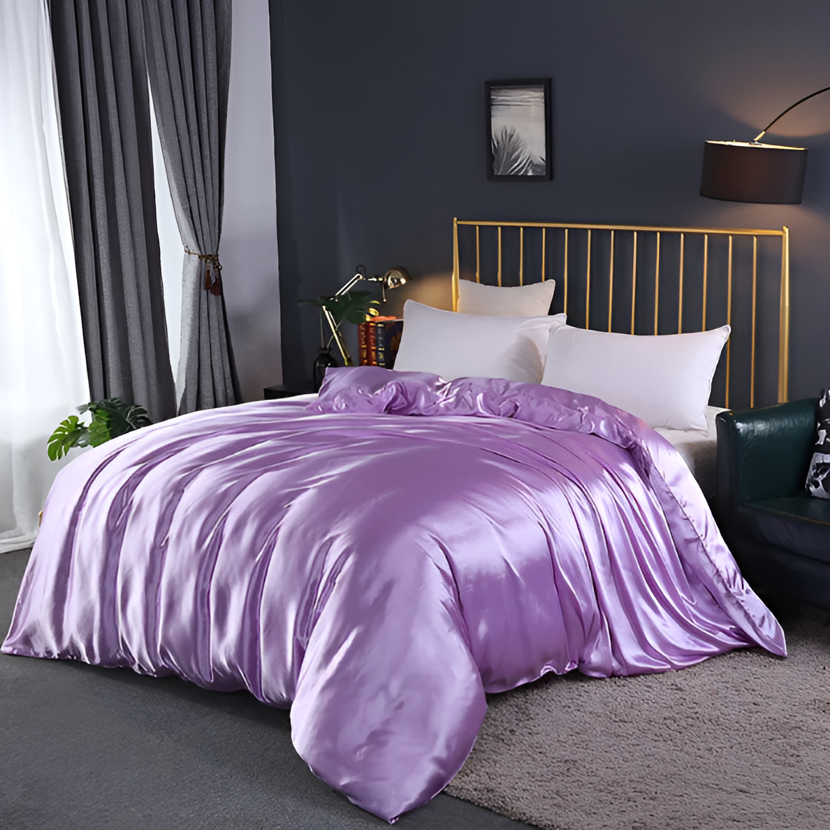 Parure de lit en soie naturelle et viscose | Virelle Maison