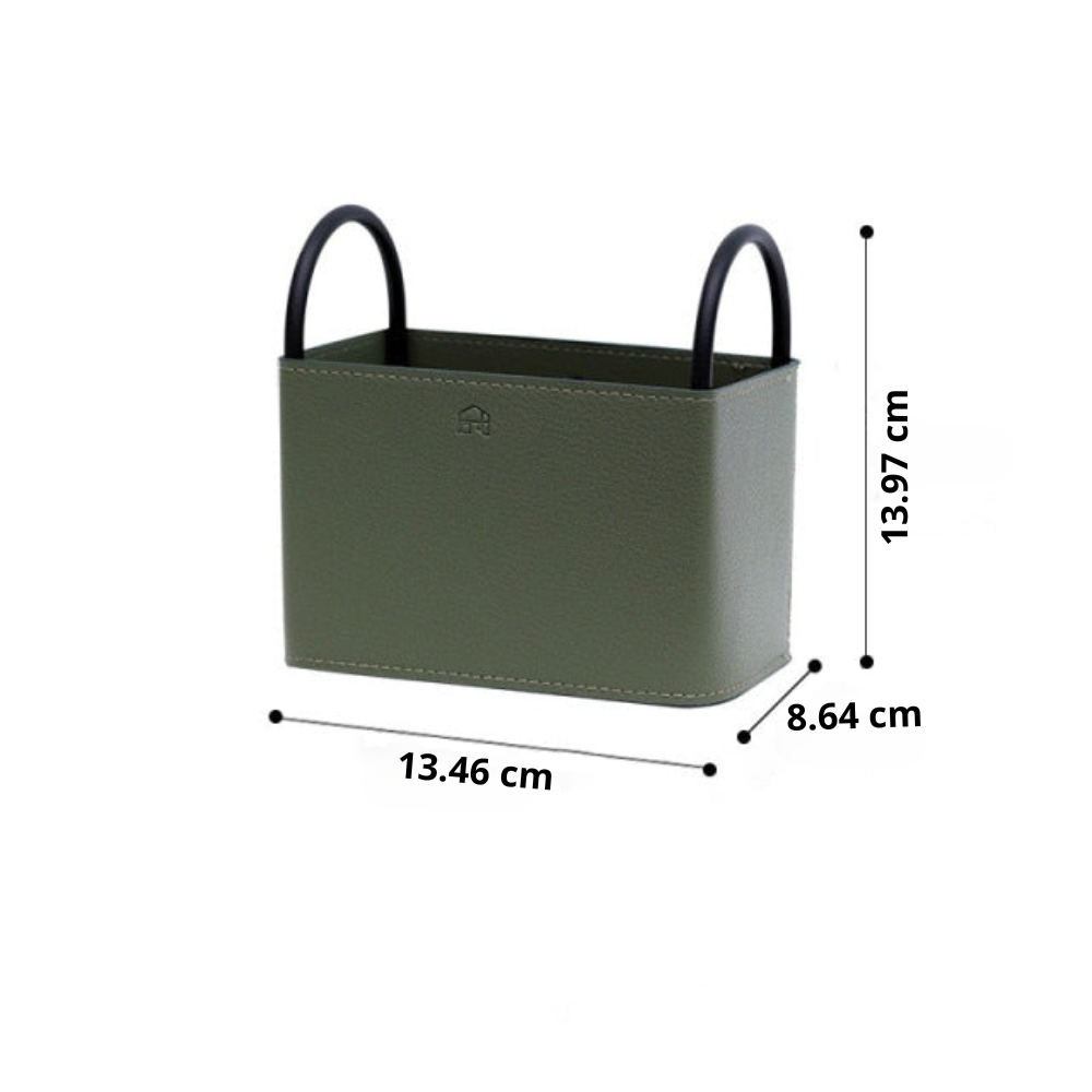 Panier de rangement en simili cuir avec structure rigide | Virelle Maison