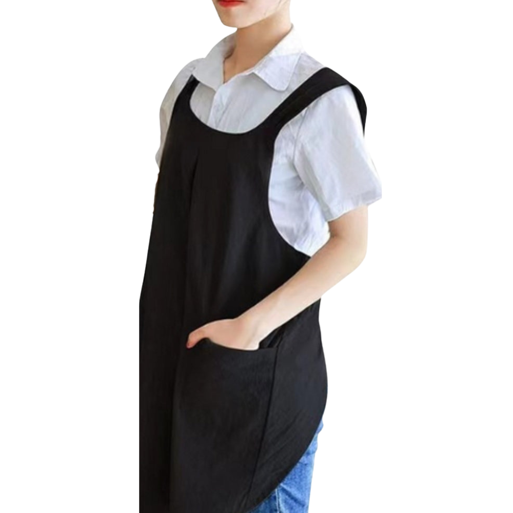 Tablier croisé en coton-lin, style coréen décontracté | Virelle Maison