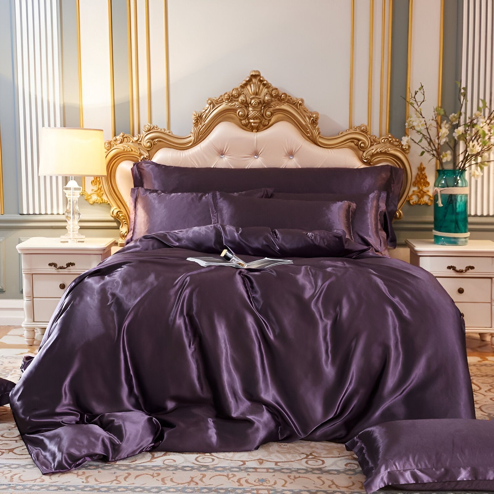 Parure de lit en soie naturelle et viscose | Virelle Maison