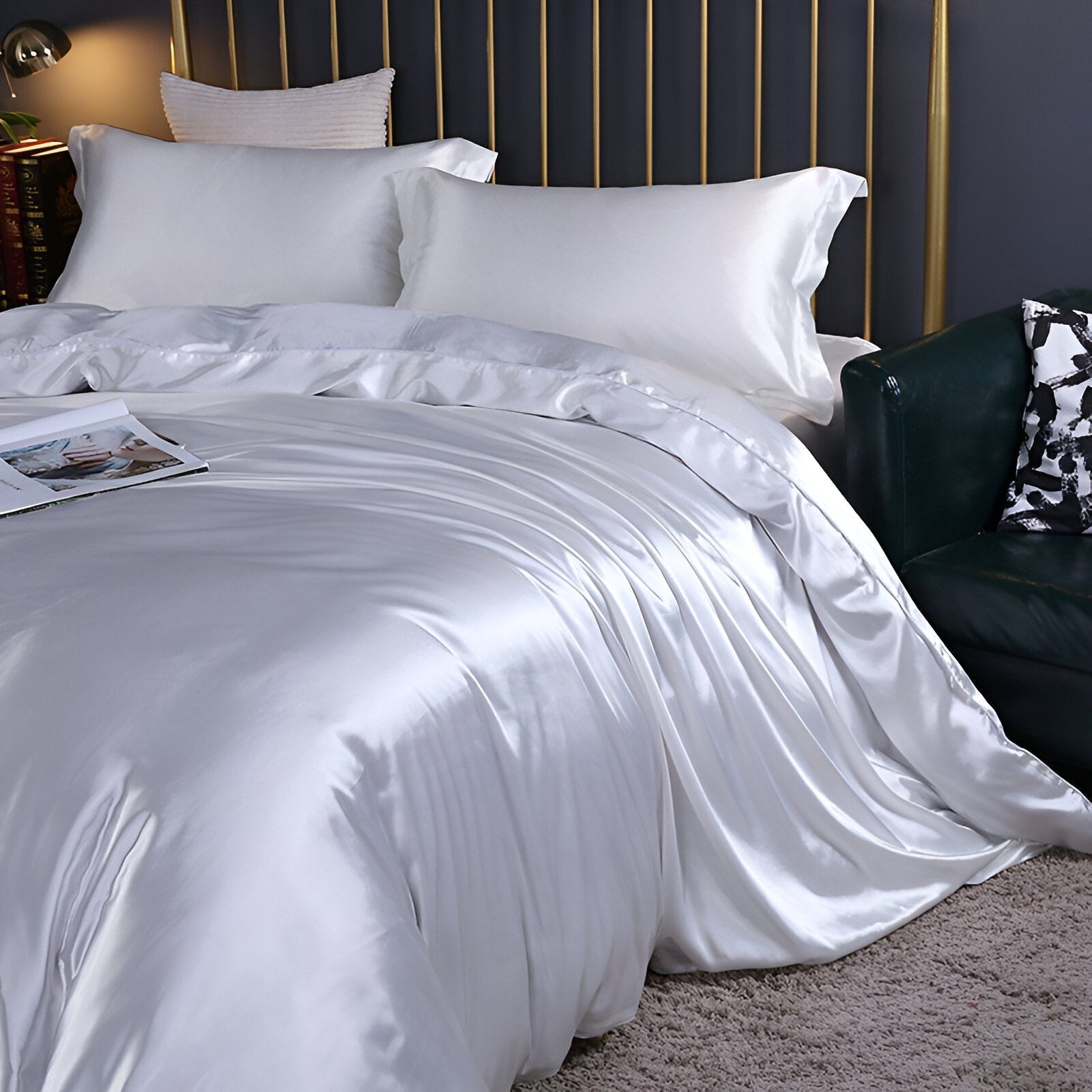 Parure de lit en soie naturelle et viscose | Virelle Maison