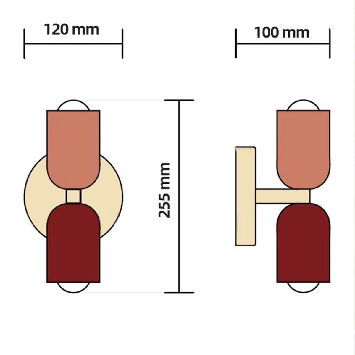 Virelle Maison - Applique murale double en verre coloré | Virelle Maison
