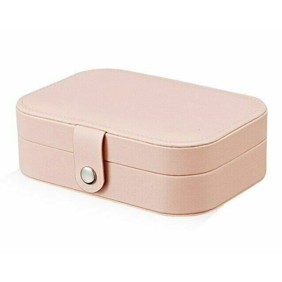 Virelle Maison - Boîte à bijoux de voyage à deux niveaux en similicuir structuré | Virelle Maison