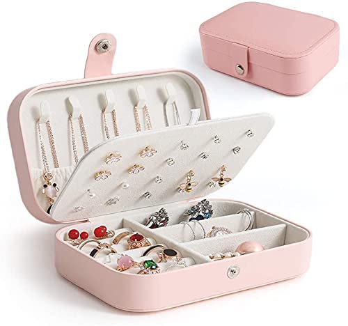 Virelle Maison - Boîte à bijoux de voyage à deux niveaux en similicuir structuré | Virelle Maison