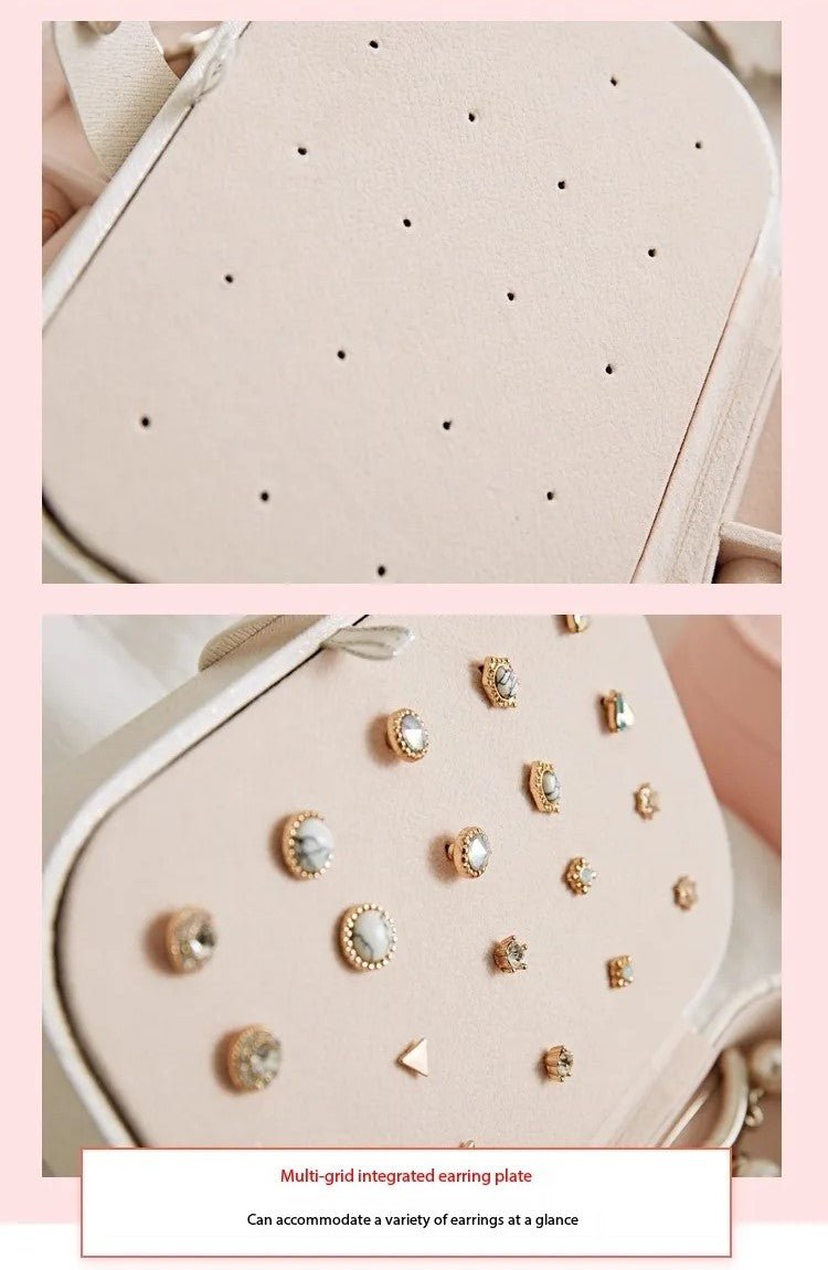 Virelle Maison - Boîte à bijoux de voyage à deux niveaux en similicuir structuré | Virelle Maison
