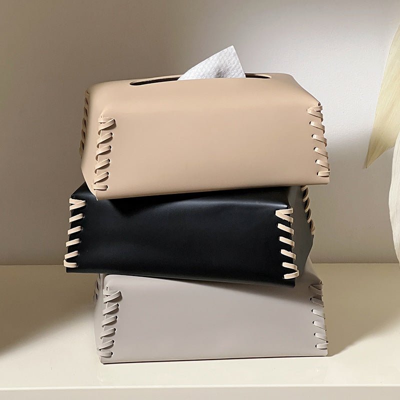 Virelle Maison - Boîte à mouchoirs en cuir tressé | Virelle Maison