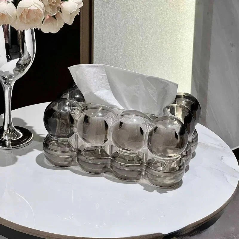 Virelle Maison - Boîte à mouchoirs en résine transparente effet verre | Virelle Maison
