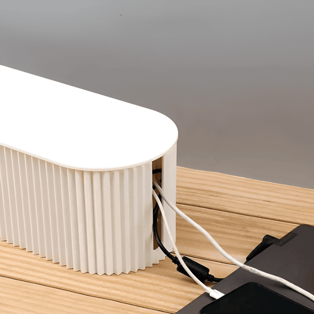 Virelle Maison - Boîte de rangement pour câbles en plastique nervuré minimaliste | Virelle Maison