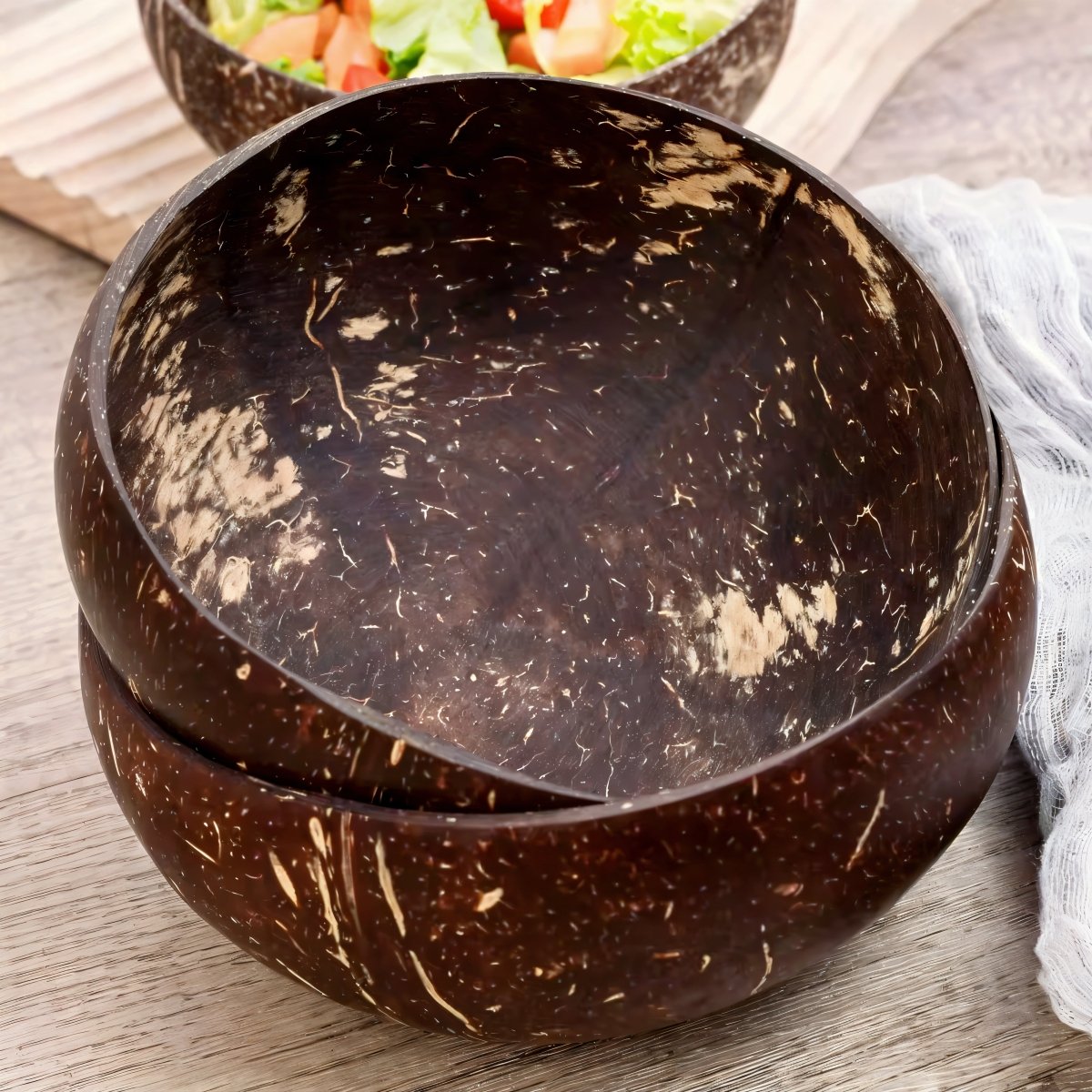 Virelle Maison - Bols en noix de coco artisanaux en bois naturel | Virelle Maison