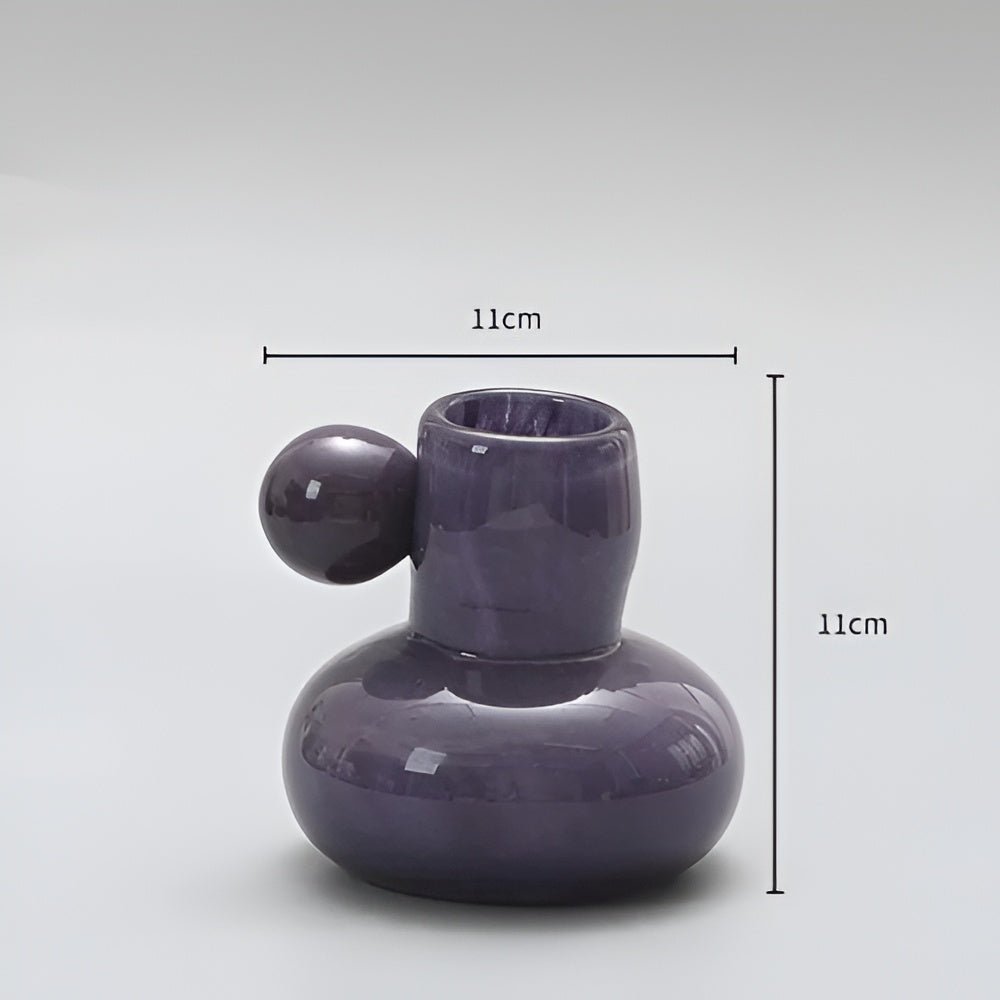 Virelle Maison - Bougeoir en verre soufflé forme sphérique style nordique