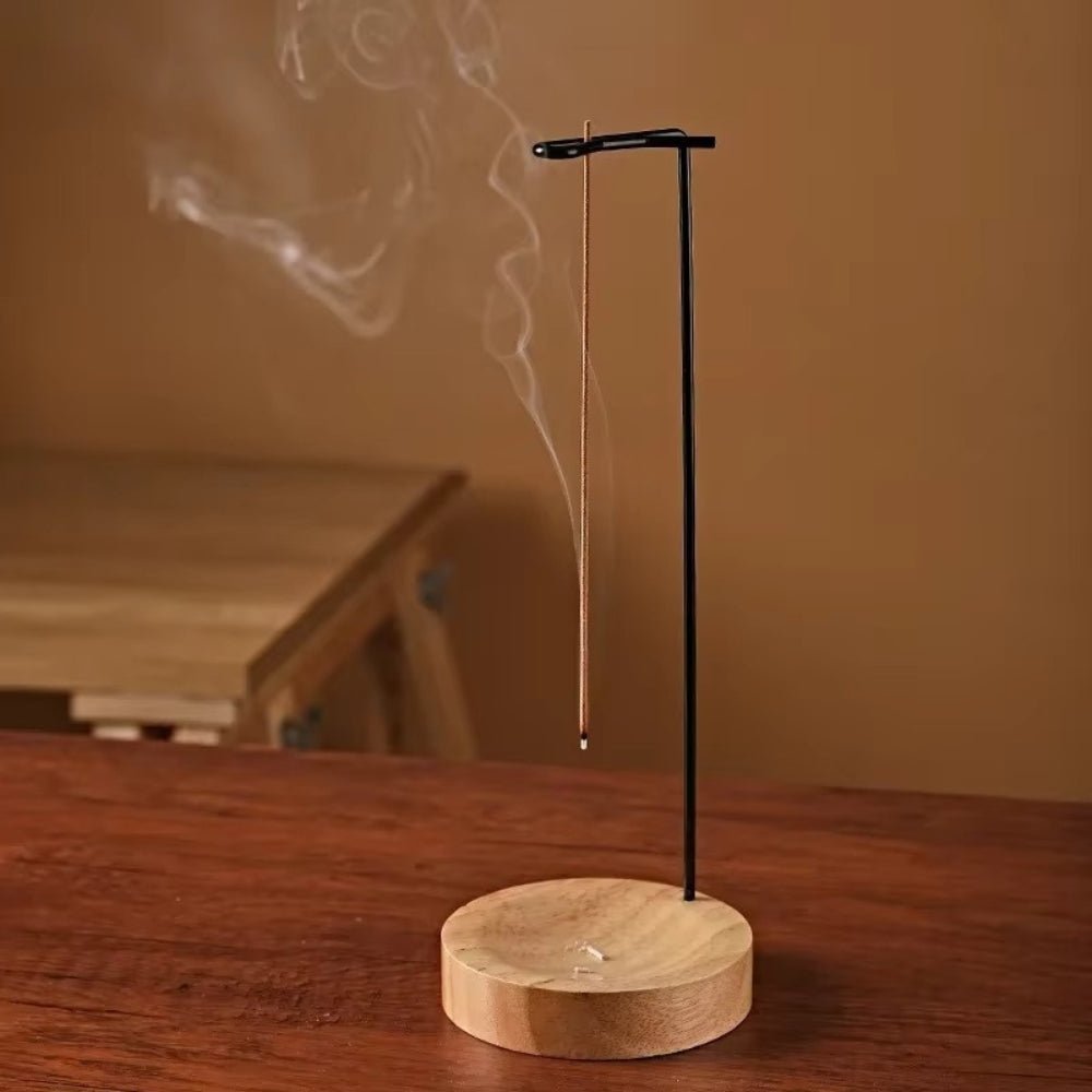 Virelle Maison - Brûleur d’encens en bois avec support métallique