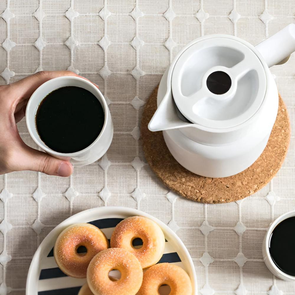 Virelle Maison - Carafe isotherme en acier avec poignée en bois naturel | Virelle Maison