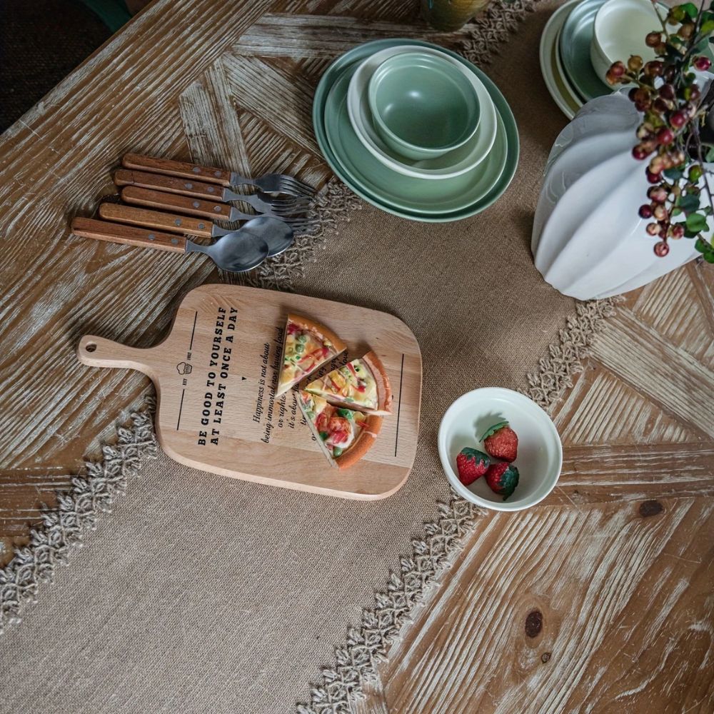 Virelle Maison - Chemin de table en jute naturel tissé | Virelle Maison