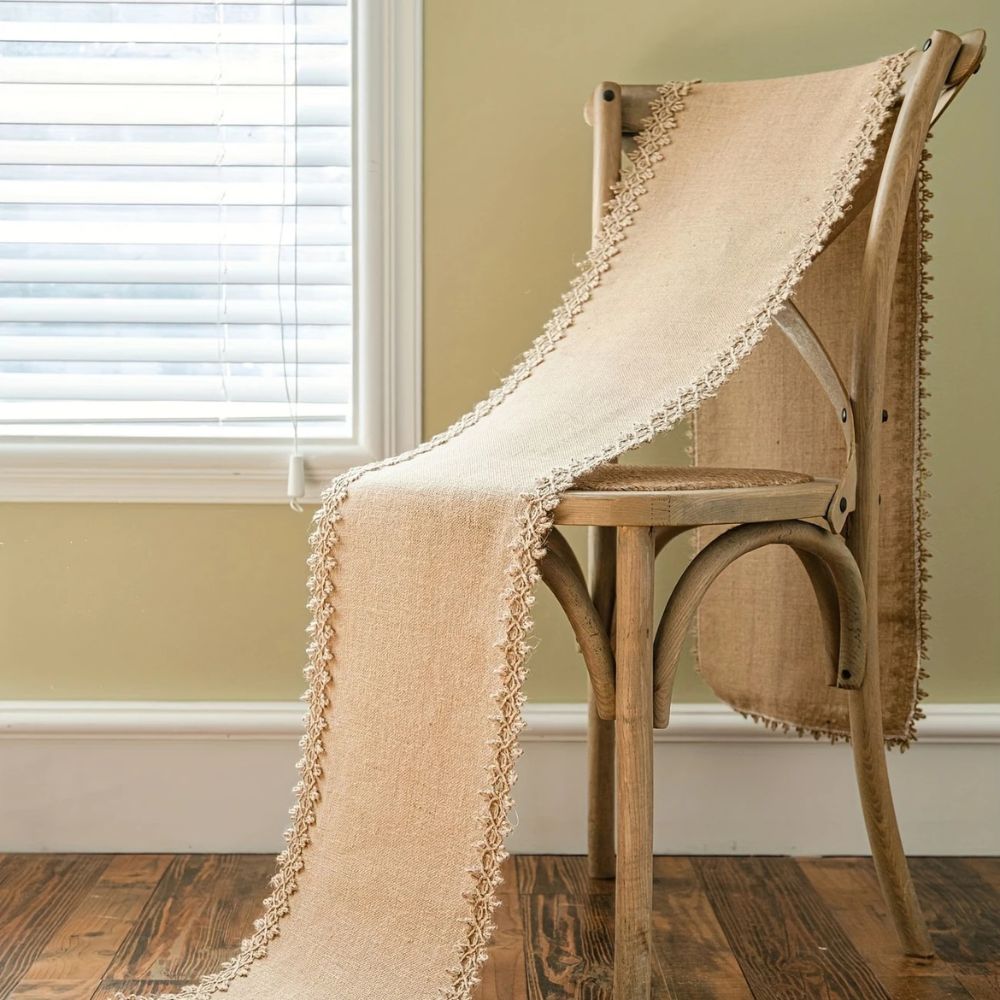 Virelle Maison - Chemin de table en jute naturel tissé | Virelle Maison