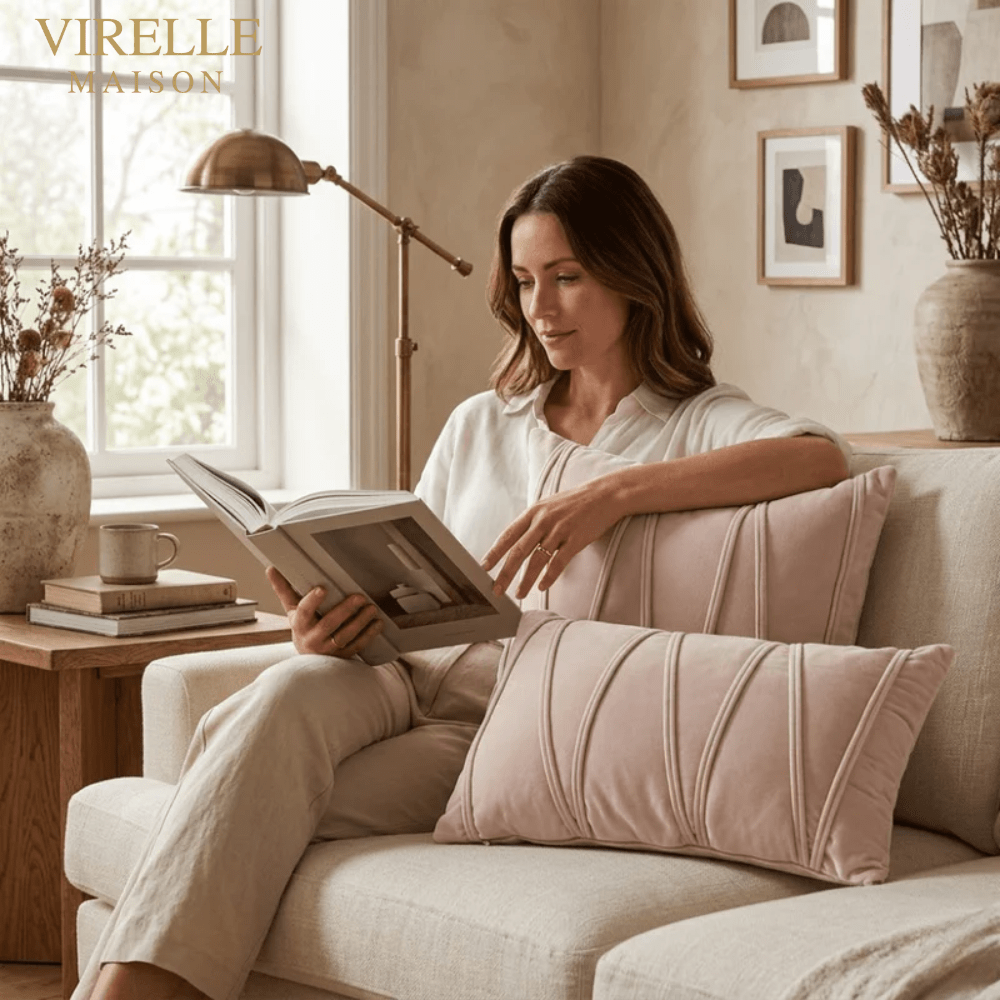 Virelle Maison - Coussin décoratif en velours doux avec housse amovible | Virelle Maison