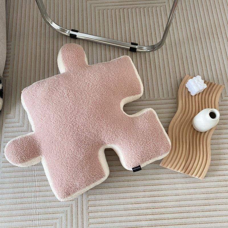 Virelle Maison - Coussin puzzle en polaire douce et colorée | Virelle Maison