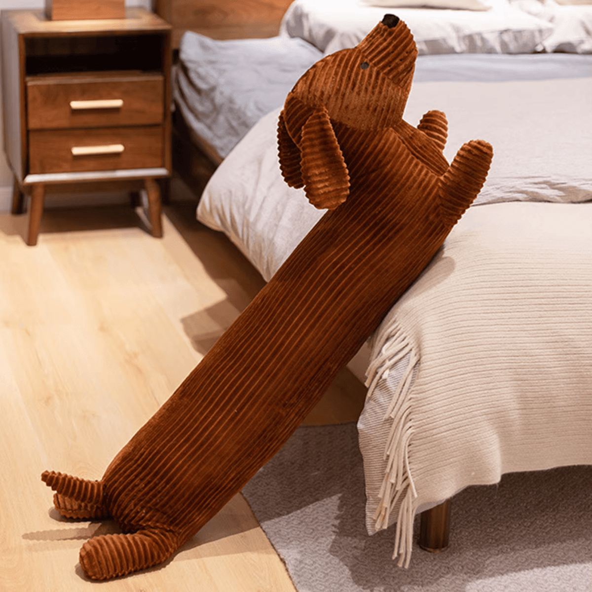 Virelle Maison - Coussin tube en suédine douce avec rembourrage coton | Virelle Maison