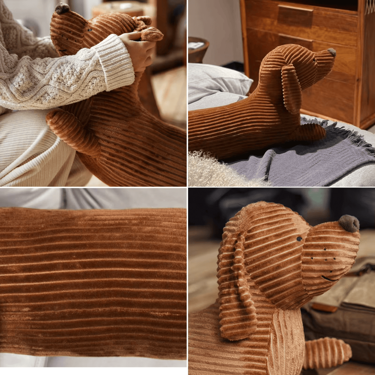 Virelle Maison - Coussin tube en suédine douce avec rembourrage coton | Virelle Maison