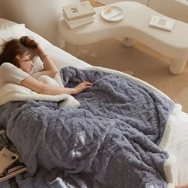 Virelle Maison - Couverture d’hiver en flanelle douce et laine d’agneau | Virelle Maison