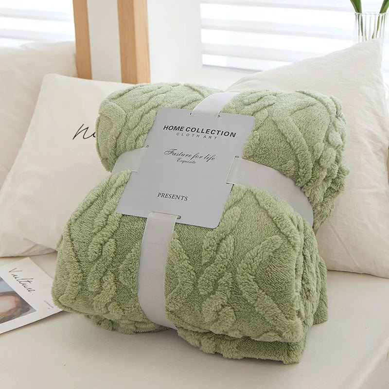 Virelle Maison - Couverture réversible en laine d’agneau épaisse et toucher flanelle | Virelle Maison