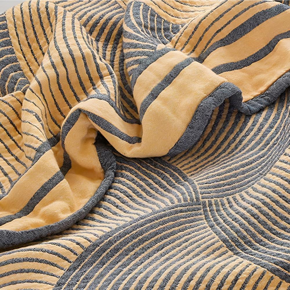 Virelle Maison - Couverture réversible en mousseline de coton léger