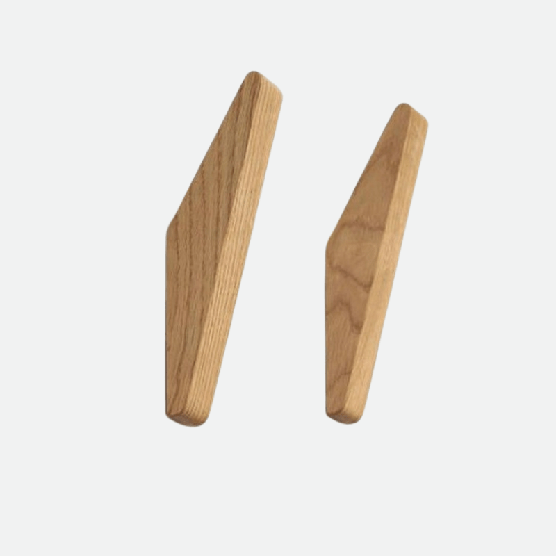 Virelle Maison - Crochets muraux en bois naturel – Lot sculpté à la main | Virelle Maison