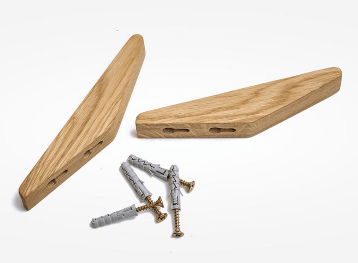 Virelle Maison - Crochets muraux en bois naturel – Lot sculpté à la main | Virelle Maison