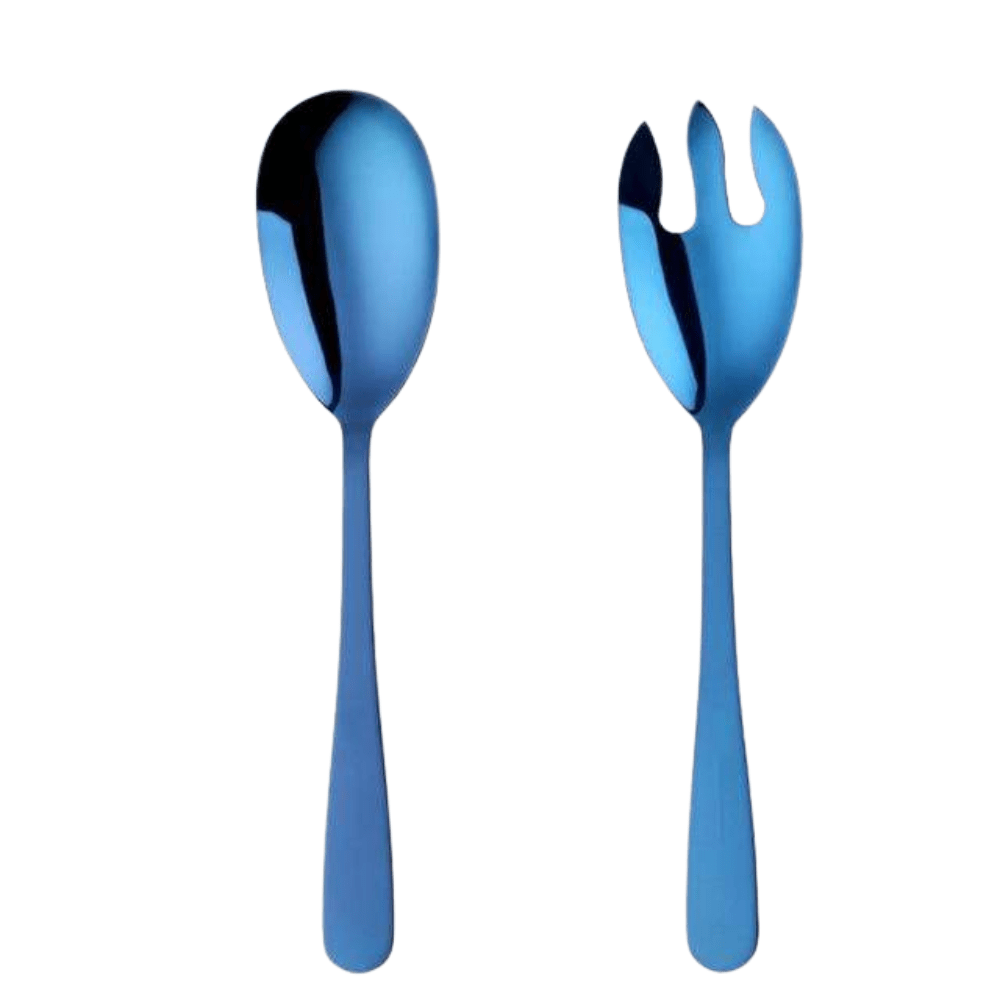 Virelle Maison - Cuillères de service en acier inoxydable brossé – Lot de 2 | Virelle Maison