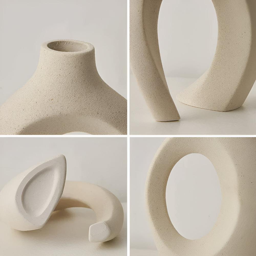 Virelle Maison - Duo de vases en céramique mate, formes abstraites entrelacées | Virelle Maison
