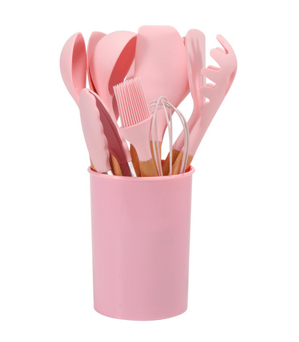 Virelle Maison - Ensemble ustensiles cuisine 12 pièces en silicone et bambou | Virelle Maison