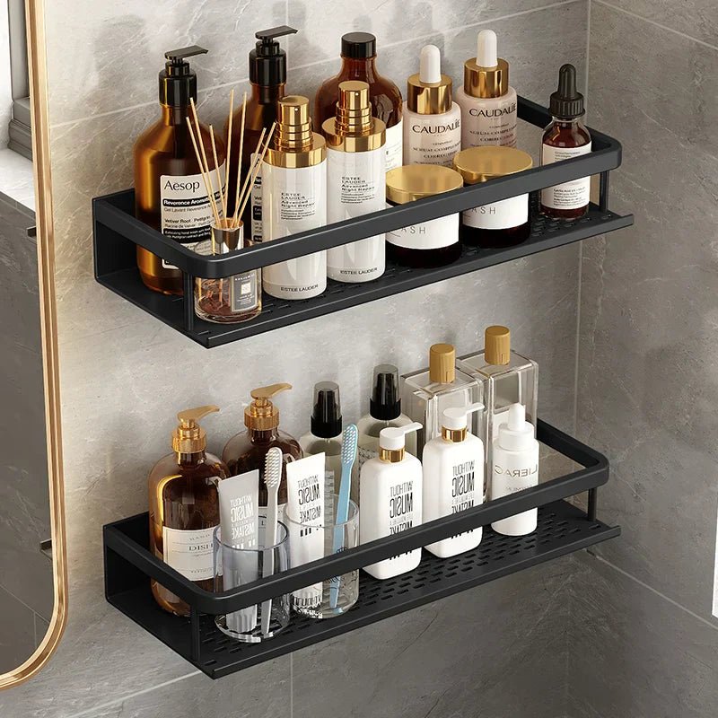 Virelle Maison - Étagère de douche murale en aluminium noir mat | Virelle Maison