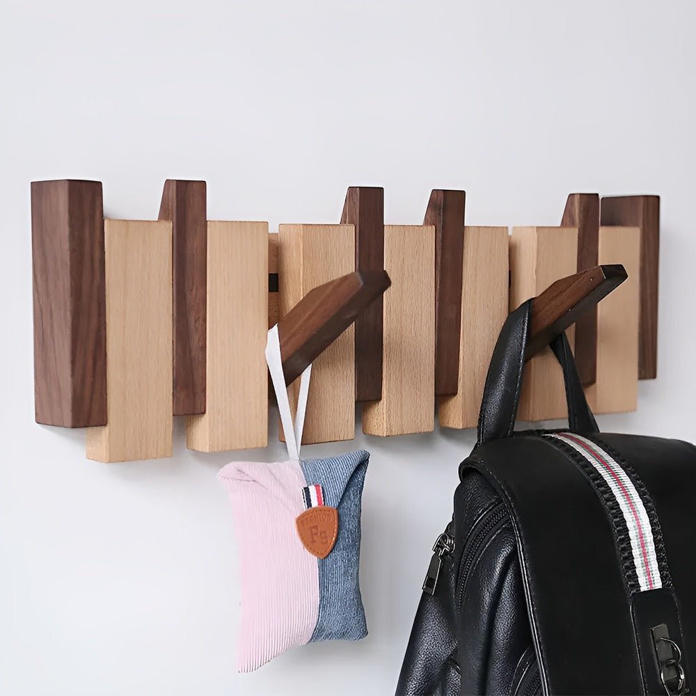 Virelle Maison - Étagère murale en bois avec crochets magnétiques pliables | Virelle Maison