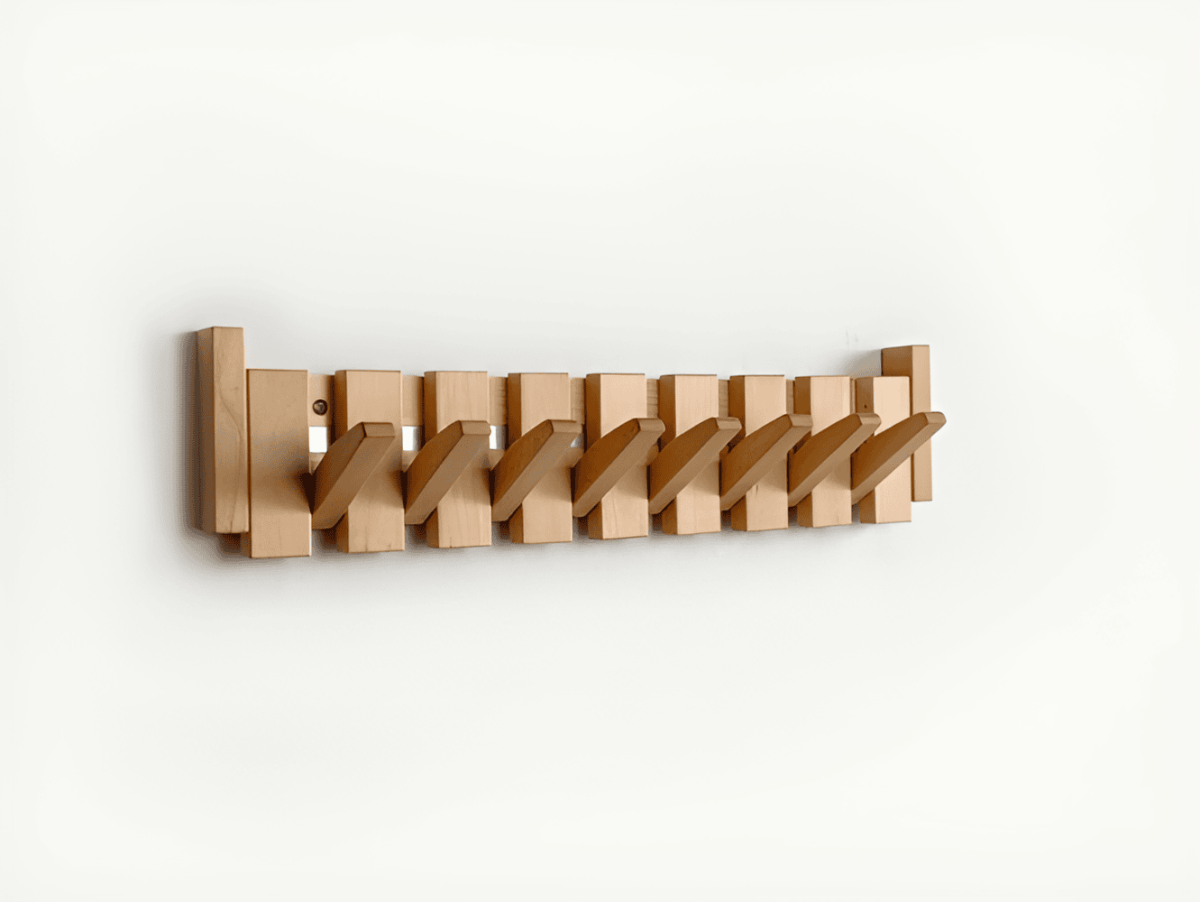 Virelle Maison - Étagère murale en bois avec crochets magnétiques pliables | Virelle Maison