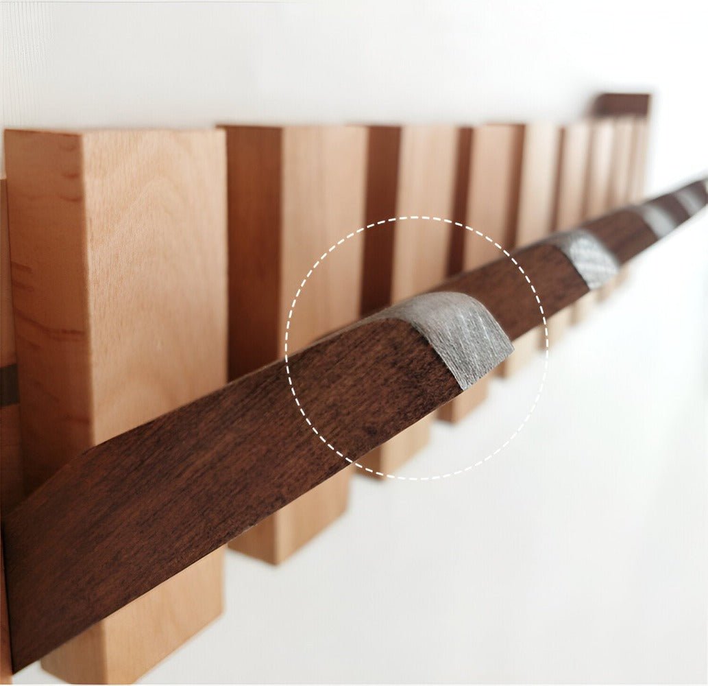 Virelle Maison - Étagère murale en bois avec crochets magnétiques pliables | Virelle Maison