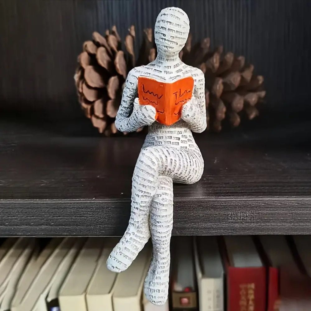 Virelle Maison - Figurine décorative en résine femme lisant