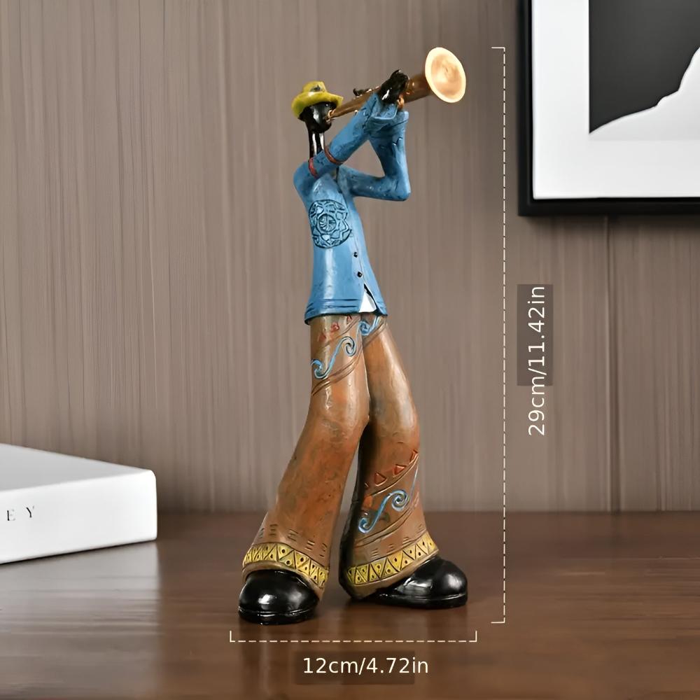 Virelle Maison - Figurine décorative en résine musiciens jazz
