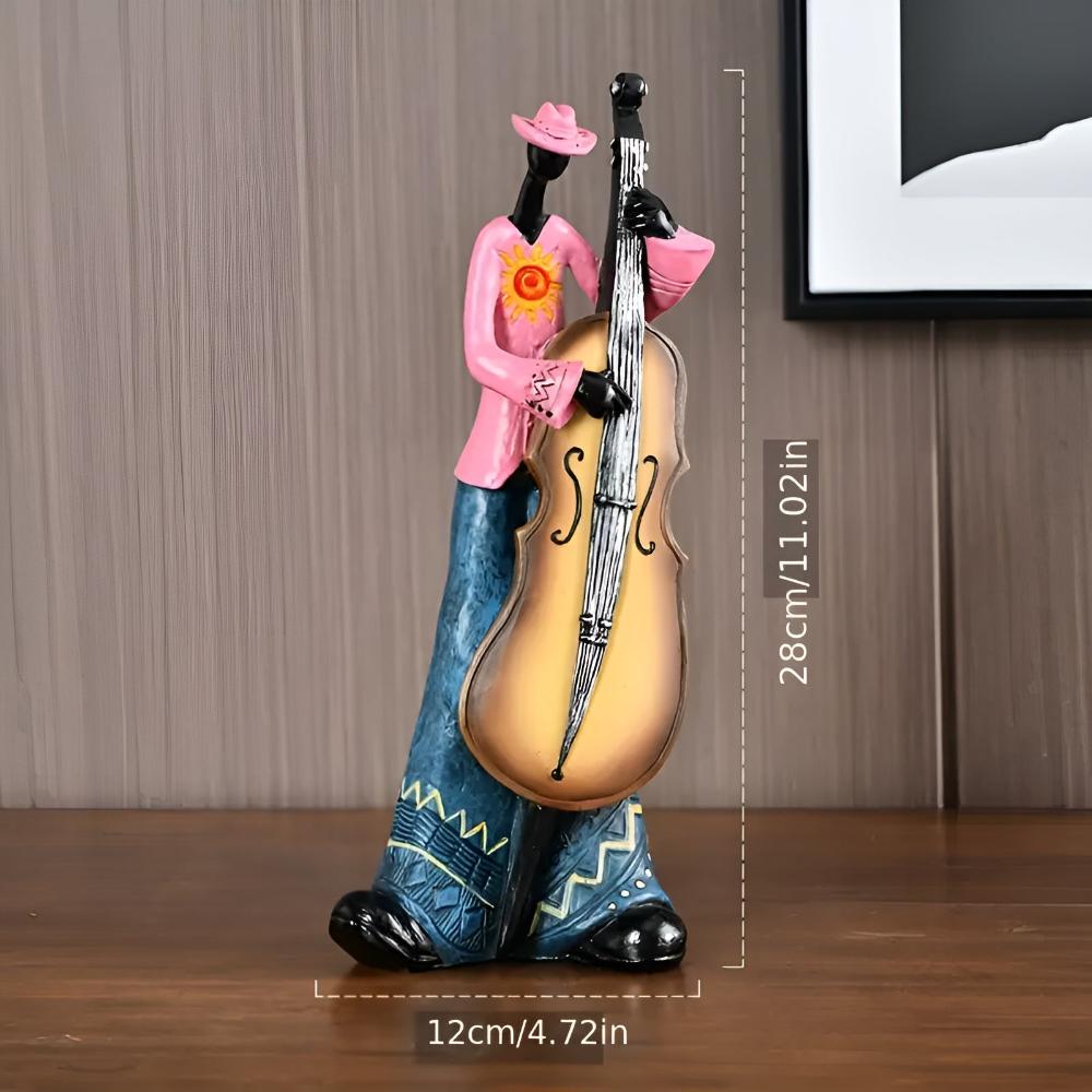Virelle Maison - Figurine décorative en résine musiciens jazz