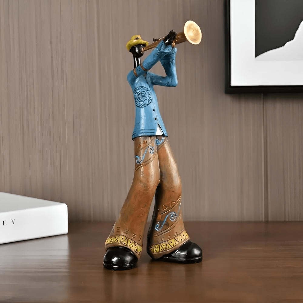 Virelle Maison - Figurine décorative en résine musiciens jazz