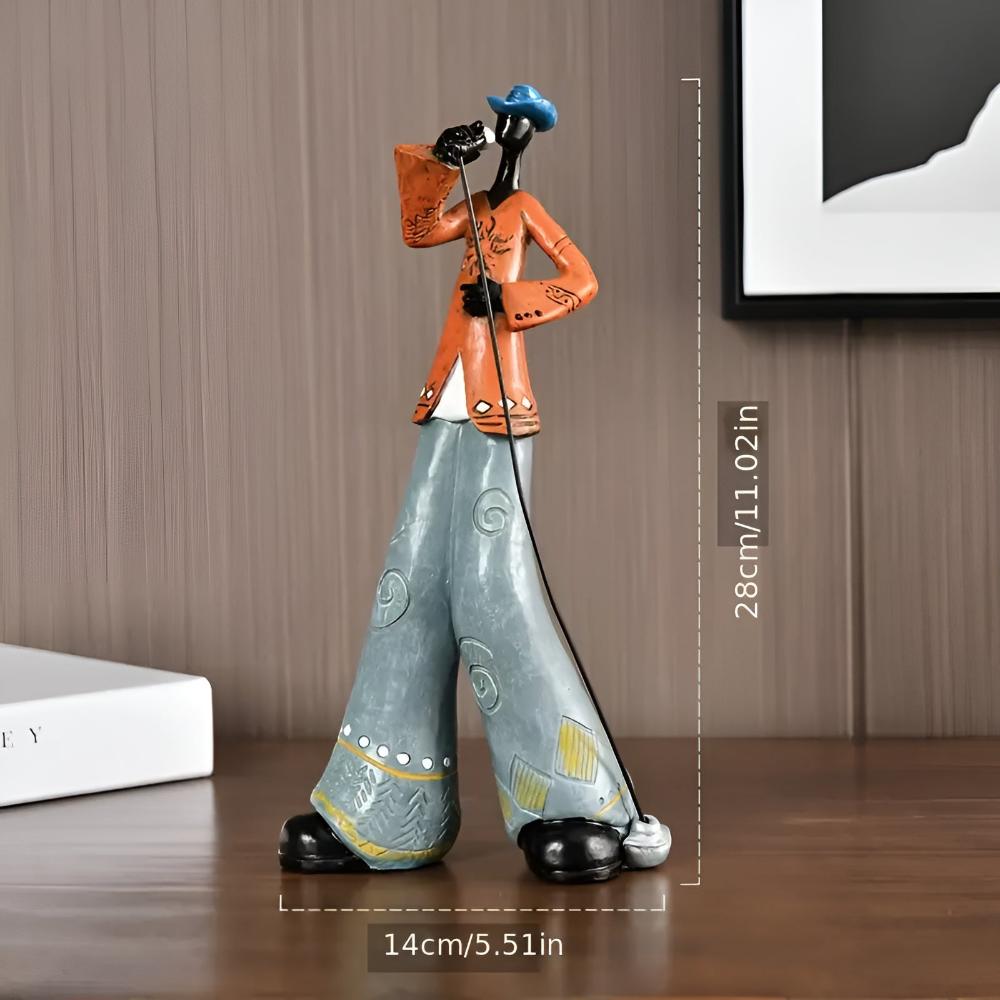 Virelle Maison - Figurine décorative en résine musiciens jazz
