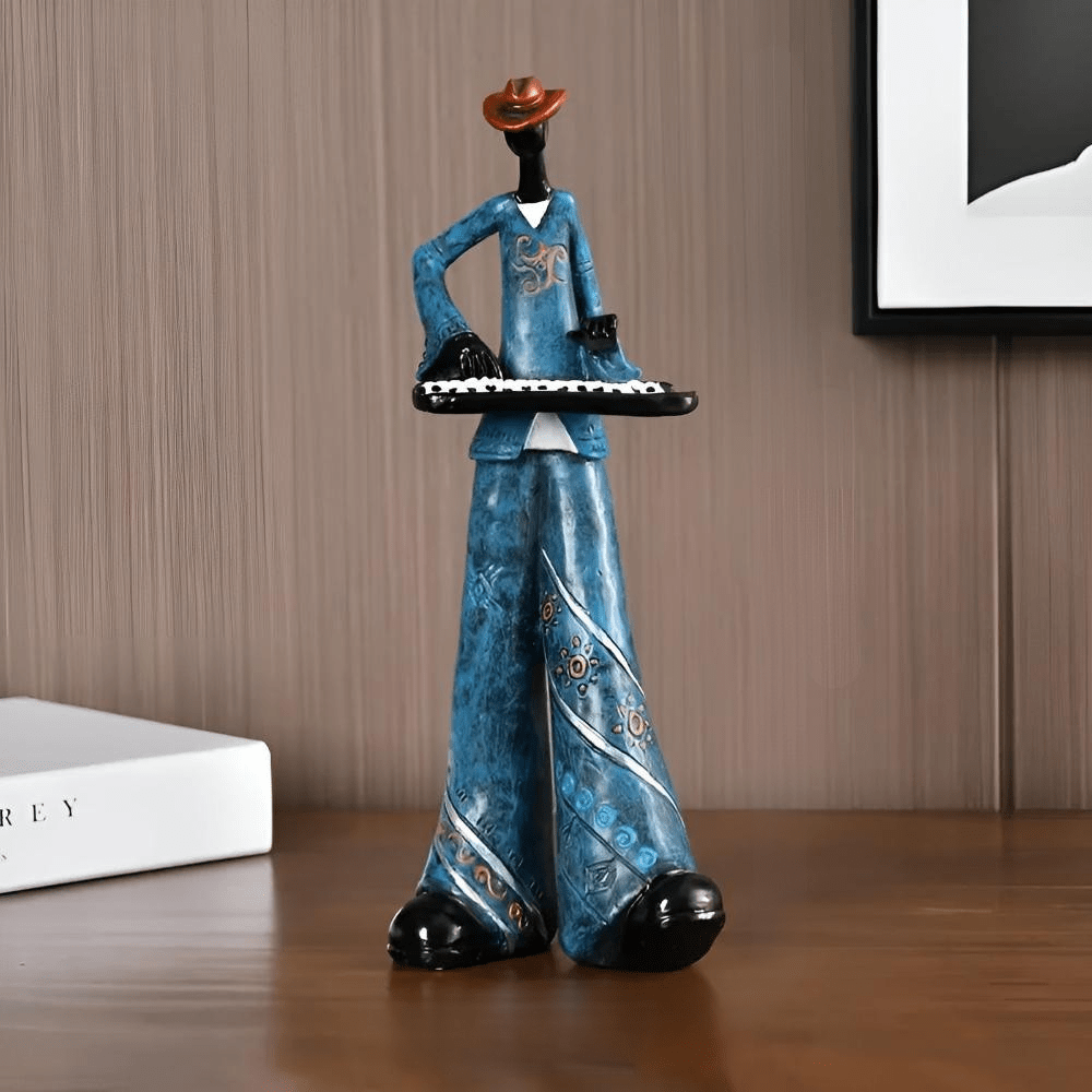 Virelle Maison - Figurine décorative en résine musiciens jazz