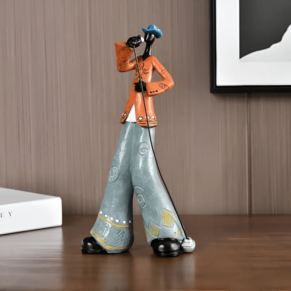 Virelle Maison - Figurine décorative en résine musiciens jazz