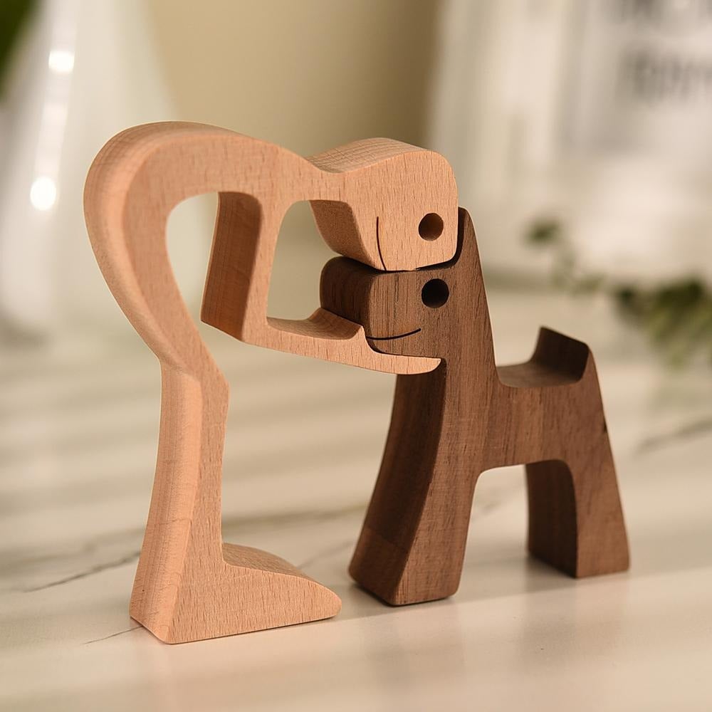 Sculpture décorative en bois sculpté à la main | Virelle Maison