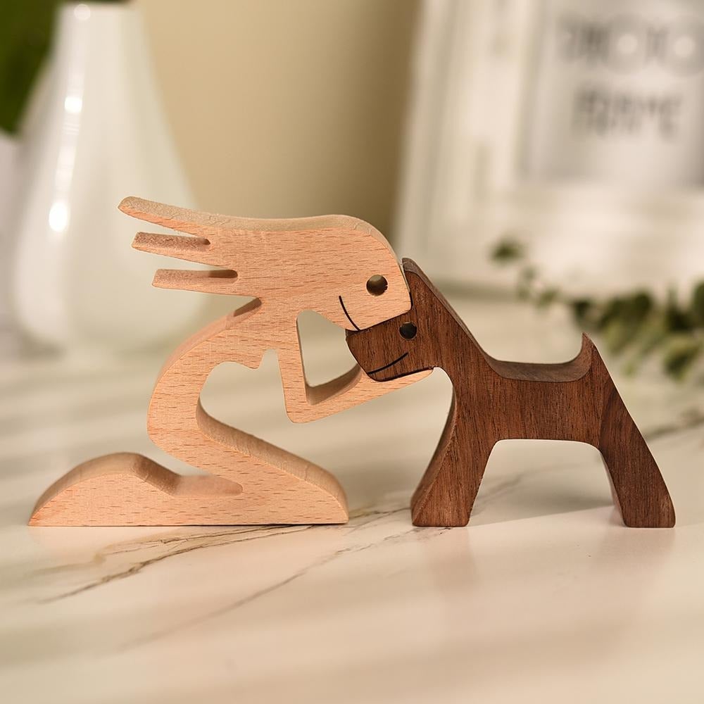 Sculpture décorative en bois sculpté à la main | Virelle Maison