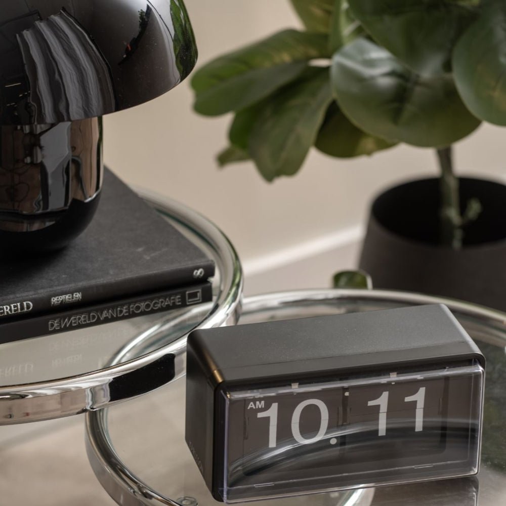 Virelle Maison - Horloge à volets rétro de bureau en plastique ABS