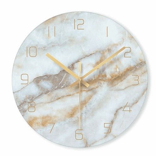 Virelle Maison - Horloge murale décorative en plastique effet marbre | Virelle Maison