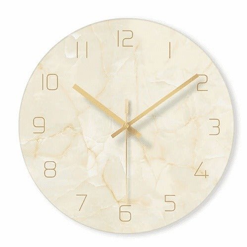 Virelle Maison - Horloge murale décorative en plastique effet marbre | Virelle Maison