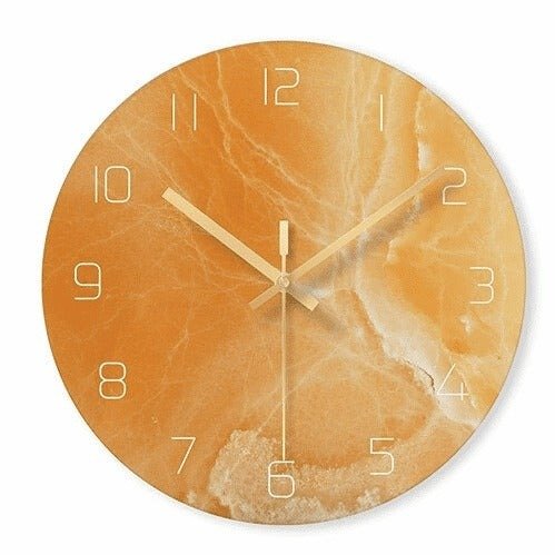 Virelle Maison - Horloge murale décorative en plastique effet marbre | Virelle Maison
