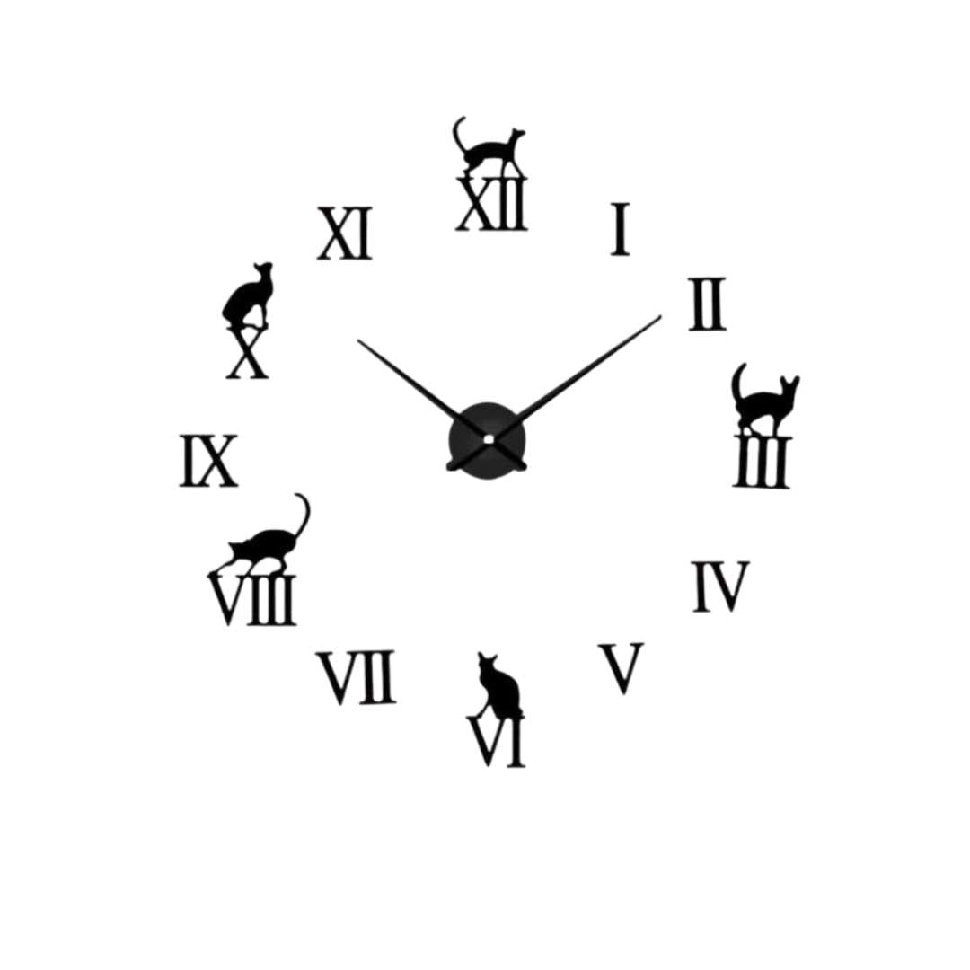 Virelle Maison - Horloge murale effet miroir 3D en acrylique silencieuse | Virelle Maison