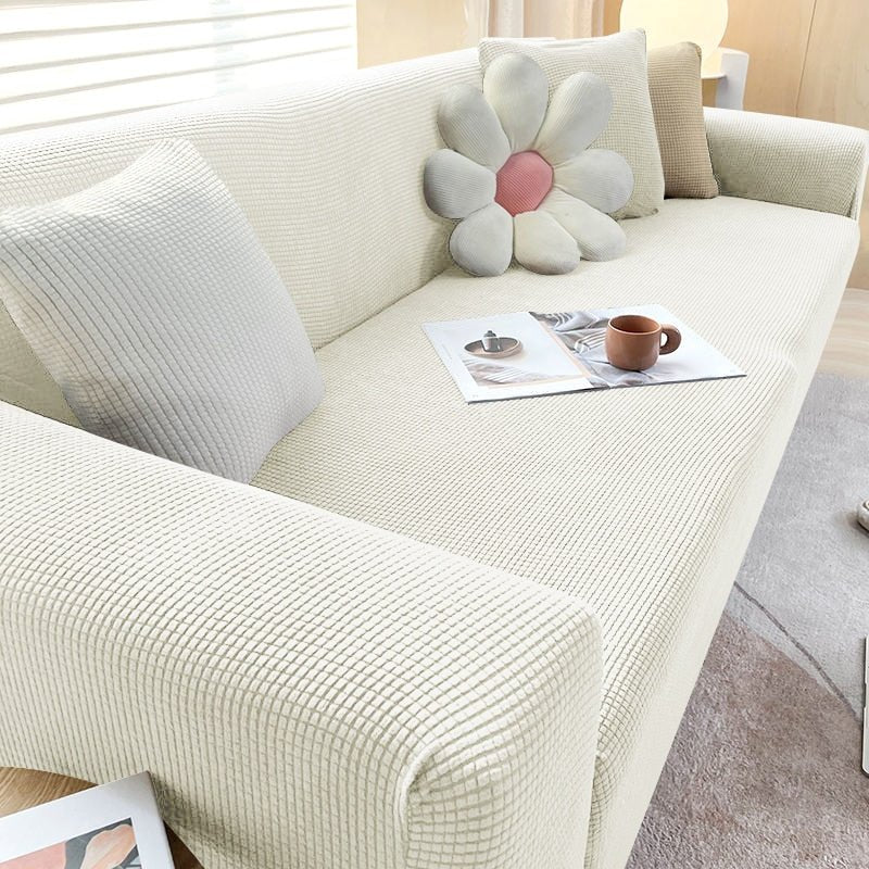 Virelle Maison - Housse de canapé extensible en tissu texturé | Virelle Maison