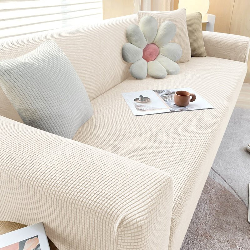 Virelle Maison - Housse de canapé extensible en tissu texturé | Virelle Maison